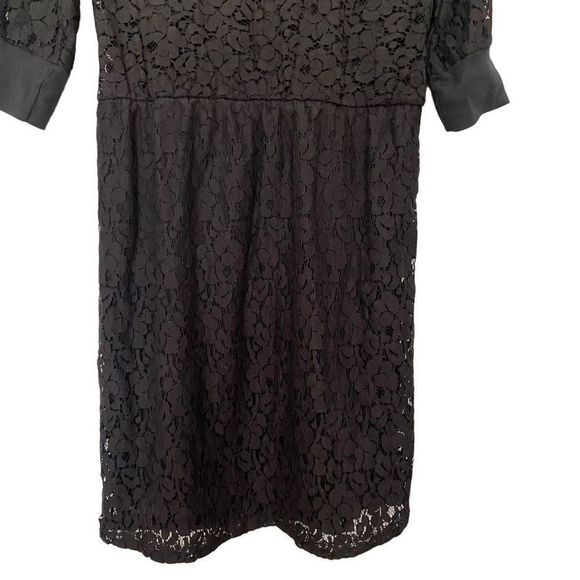 NWT Anthropologie Large Black Lace Cocktail Dress Staci Woo Souvenir - Picture 6 of 14